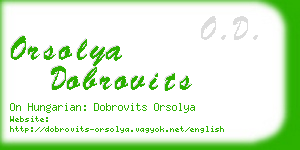 orsolya dobrovits business card